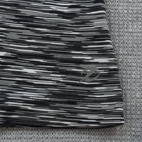 Energy Zone Womens Small Speed-Dri Black Gray Striped V-Neck Activewear T-Shirt - Picture 8 of 14